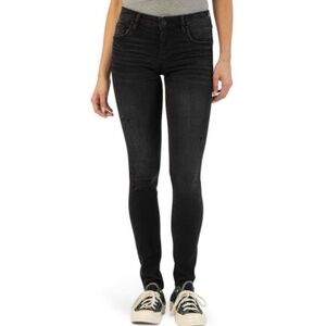 KUT From The Kloth Black Mia Toothpick Skinny Jeans Size 6